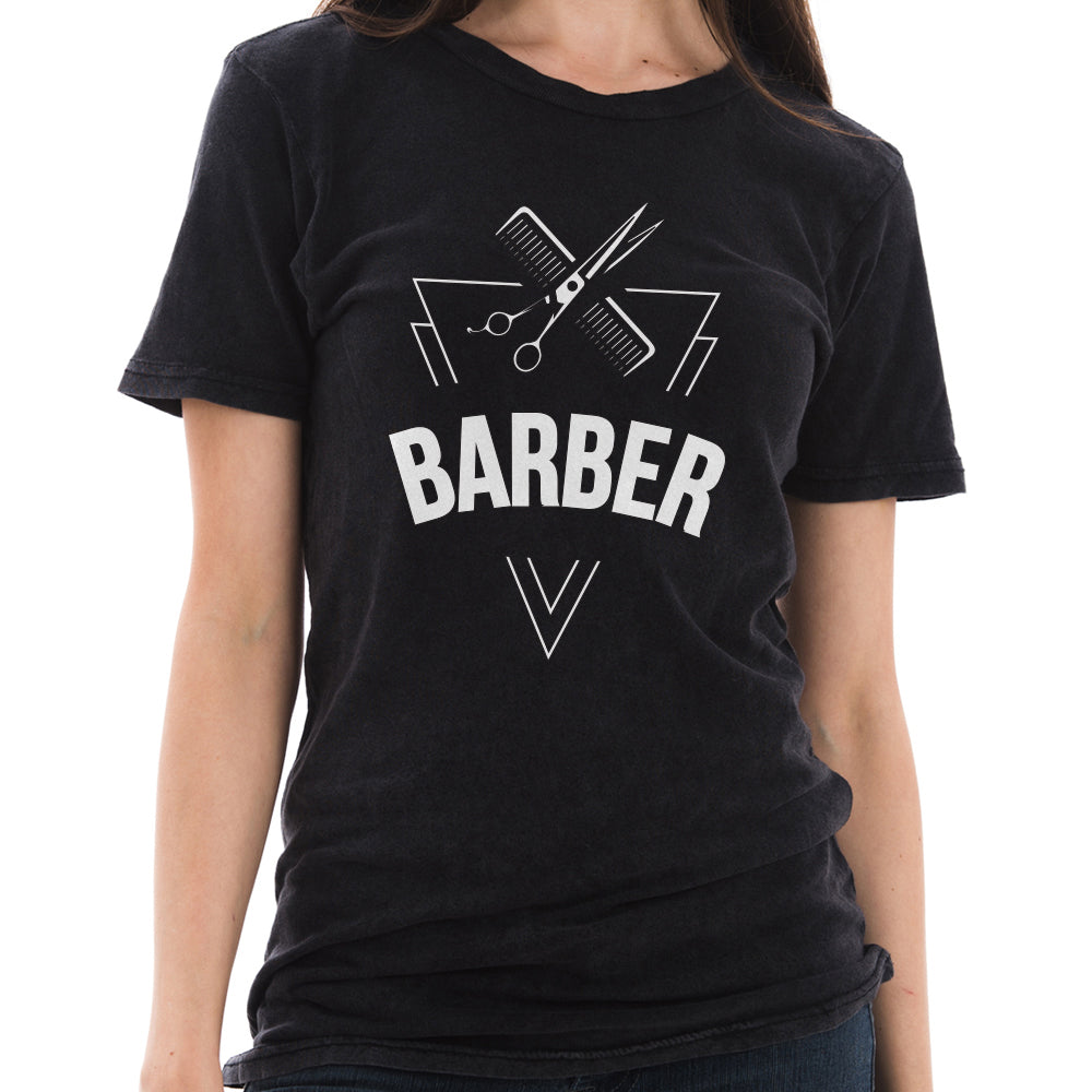 Barber Unisex Ring Spun Cotton Vintage Short Sleeve Crewneck Tee Shirt