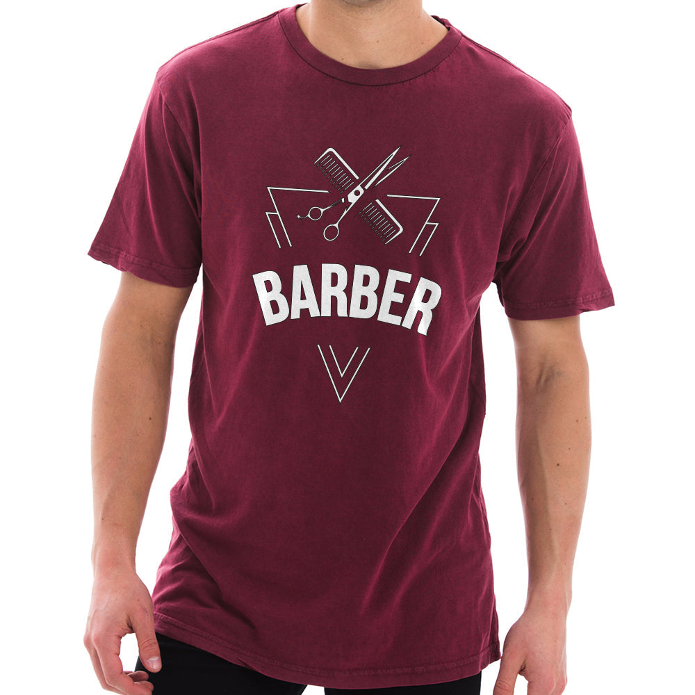 Barber Unisex Ring Spun Cotton Vintage Short Sleeve Crewneck Tee Shirt