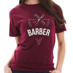Barber Unisex Ring Spun Cotton Vintage Short Sleeve Crewneck Tee Shirt
