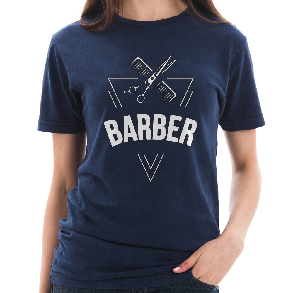 Barber Unisex Ring Spun Cotton Vintage Short Sleeve Crewneck Tee Shirt