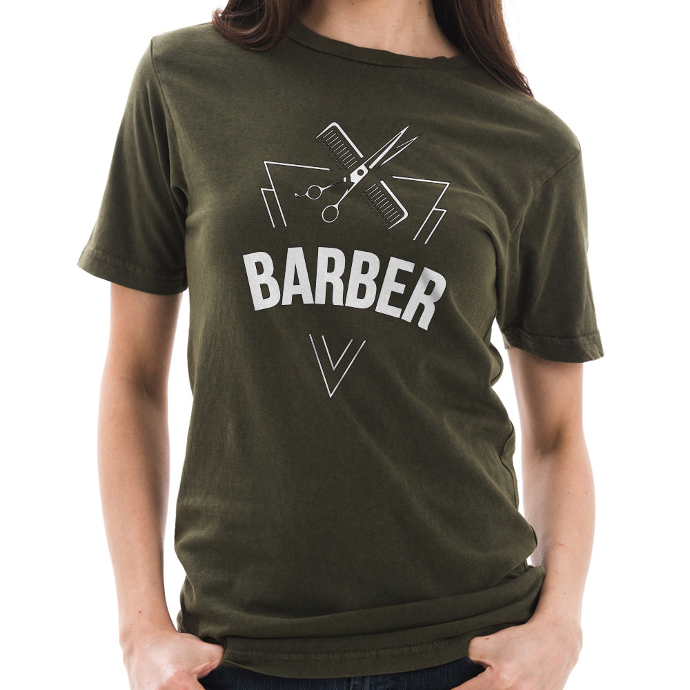 Barber Unisex Ring Spun Cotton Vintage Short Sleeve Crewneck Tee Shirt