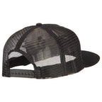 American Grey Flag Patched Big Size Flat Bill Trucker Cap