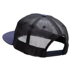 American Grey Flag Patched Big Size Flat Bill Trucker Cap