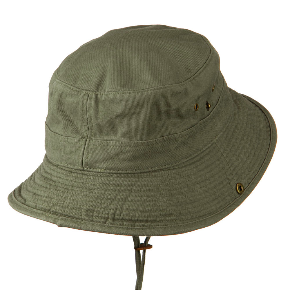 Big Size Camouflaged Brim Cotton Washed Bucket Hat