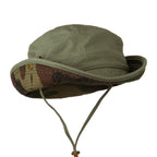 Big Size Camouflaged Brim Cotton Washed Bucket Hat