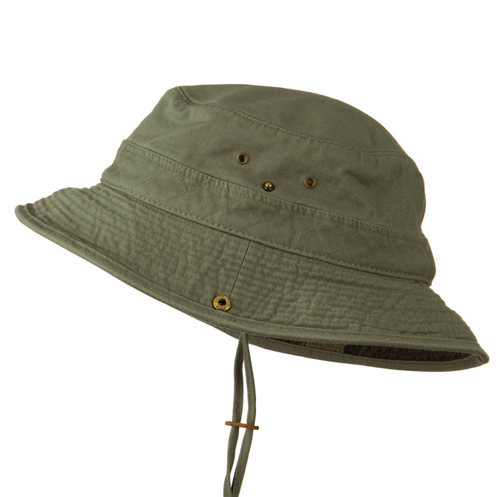 Big Size Camouflaged Brim Cotton Washed Bucket Hat