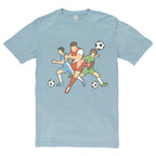 Soccer Action Graphic Design Deluxe Jersey T-Shirt