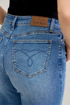 Judy Blue Mid Rise Crop Wide Leg Jeans