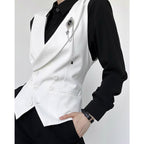 Women's Suit Vest For Young Women White Slim-fit Versatile And Exudes A Premium Sophisticated Vibe