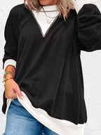 Contrast Dropped Shoulder Sweatshirt