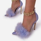 Women Solid Color Woolen One Line Zippered Shoes