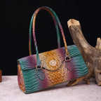 Crocodile Embossed Shoulder Tote Bag