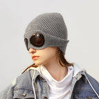 Women’s Pilot Wool Knit Hat – Winter Warm Knitted Aviator-Style Hat