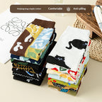 Thumb Toe Pig Hoof Shoes Sheep Hoof Socks Japanese Flower Pattern