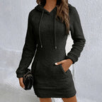Women's Fuzzy Hoodie Dress