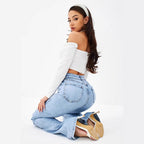 New Womens Denim Flared Jeans For Apparel Export