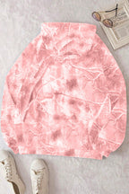 Light Pink Camouflage Woodland Print Oversized Sporty Hoodie