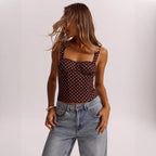 Women’s Polka Dot Underwire Camisole – Party & Date Night Top