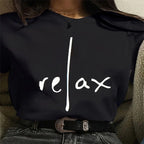 Women's Printed Crew-Neck Plus-Size Short-Sleeve Top