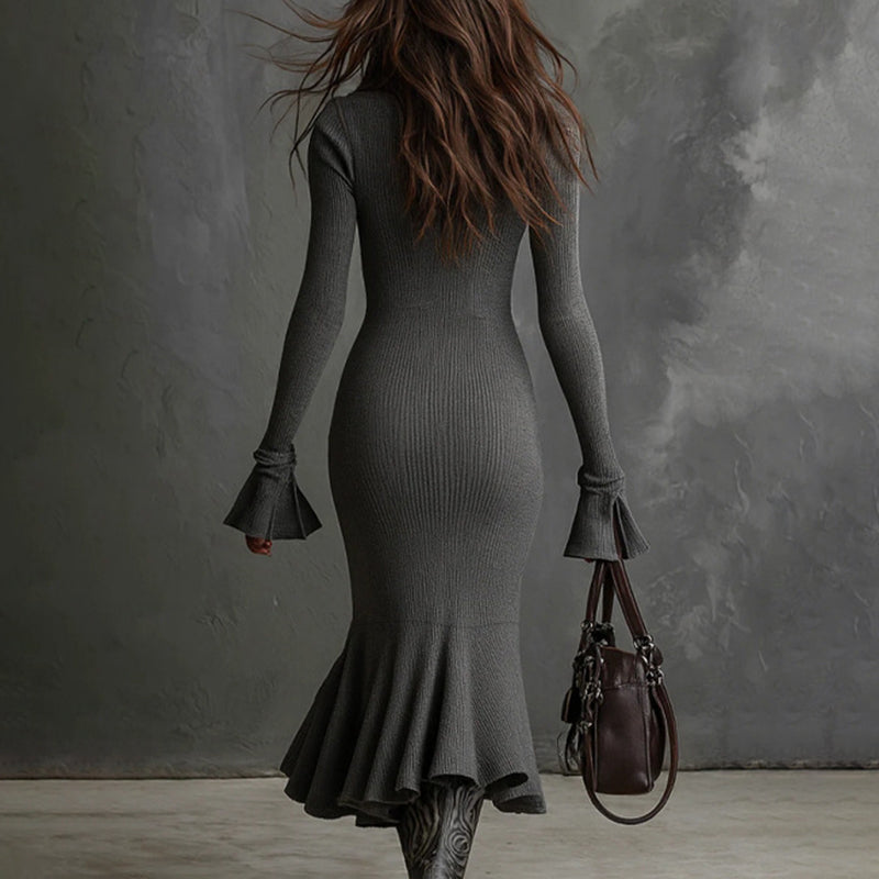 Women's Half Zip Bodycon Dress
