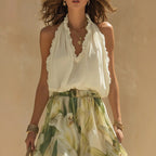 Waist-Cinching Ruffle-Hem Printed Maxi Dress – S–3XL