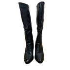 Vepose Womens Size 9 Black 3.5" Heel Knee High Boots Closed Pointed Toe Shoes