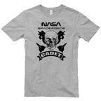 NASA Space Force Cadet Skull Designed Short Sleeve Cotton Jersey T-Shirt