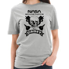 NASA Space Force Cadet Skull Designed Short Sleeve Cotton Jersey T-Shirt