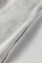 Light Grey Striped Trim V Neck Long Sleeve Preppy T Shirt Dress