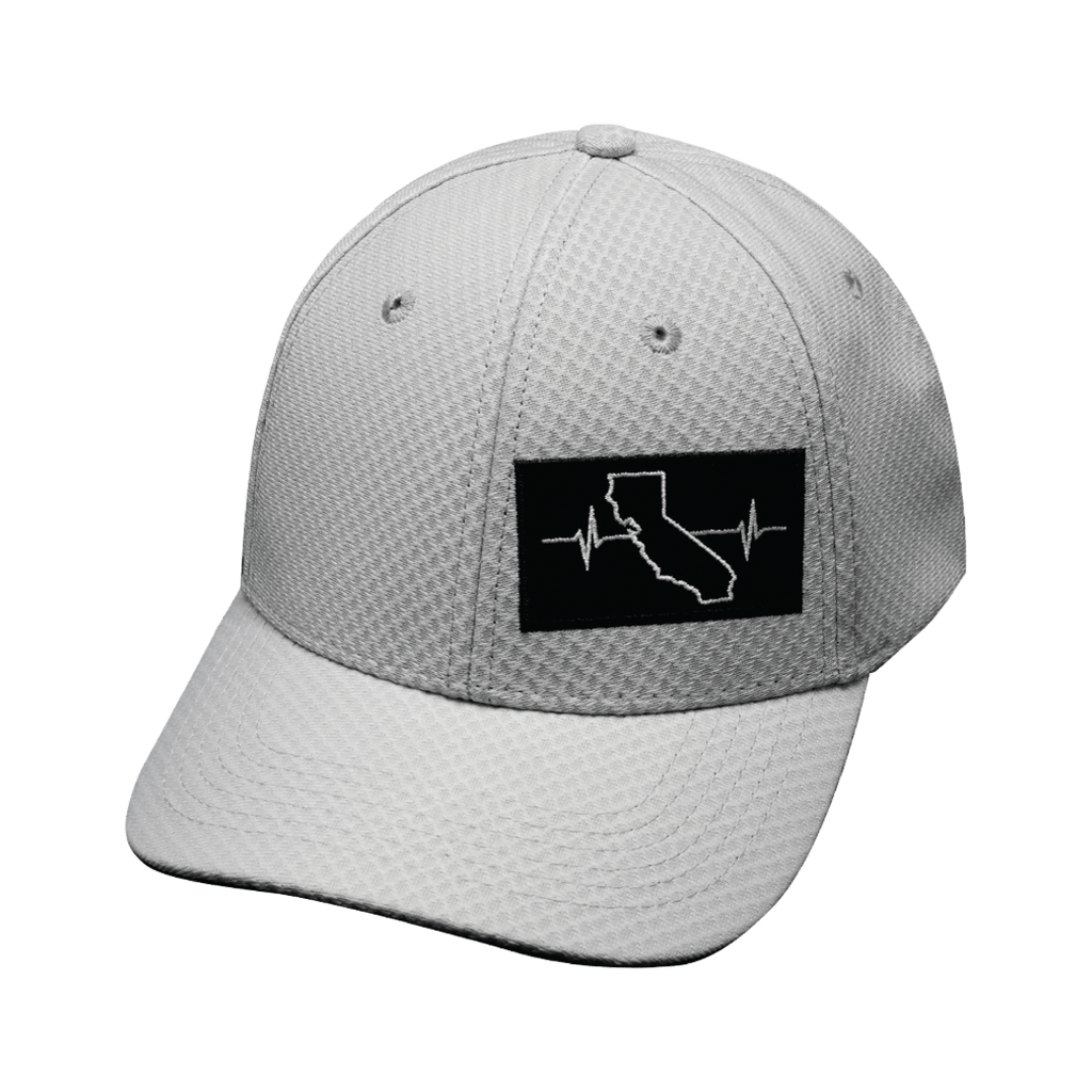 California Hat - Airmesh - Athletic Fit - Gray - Fabric Back