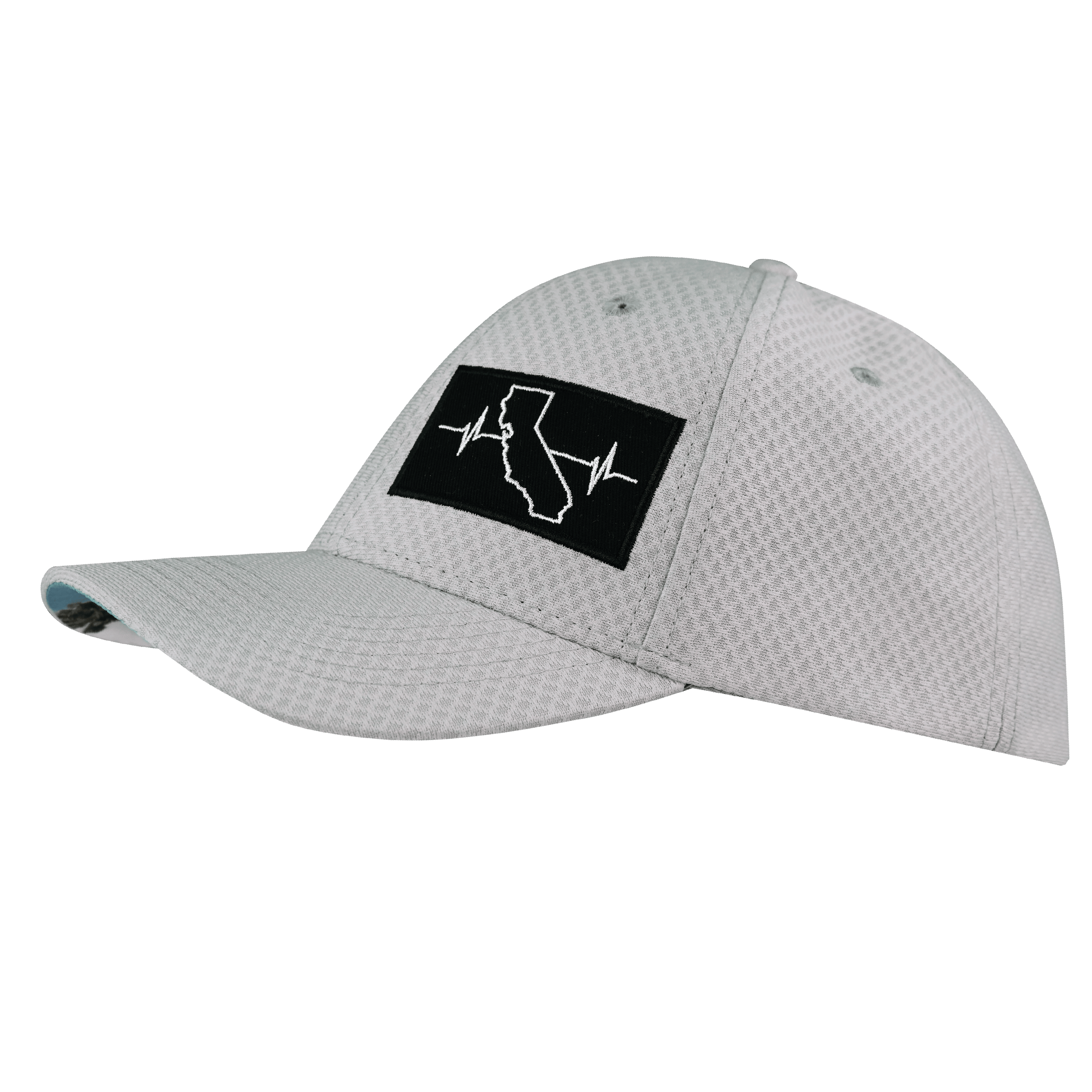 California Hat - Airmesh - Athletic Fit - Gray - Fabric Back