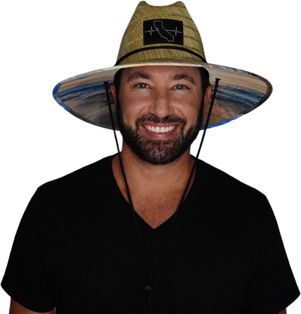 California Straw - Sun Hat - Seagulls
