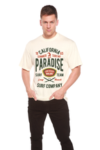 California Summer Surfing Men's Bamboo Viscose/Organic Cotton Short Sleeve Graphic T-Shirt