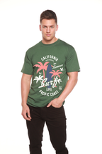 California Surf Men's Bamboo Viscose/Organic Cotton Short Sleeve Graphic T-Shirt