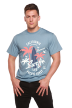 California Surf Men's Bamboo Viscose/Organic Cotton Short Sleeve Graphic T-Shirt