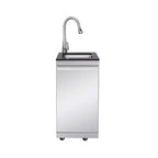 Castelle Flame Deluxe 4-Burner 72000 BTU Stainless Steel Liquid Propane Grill Island (SAK31425)