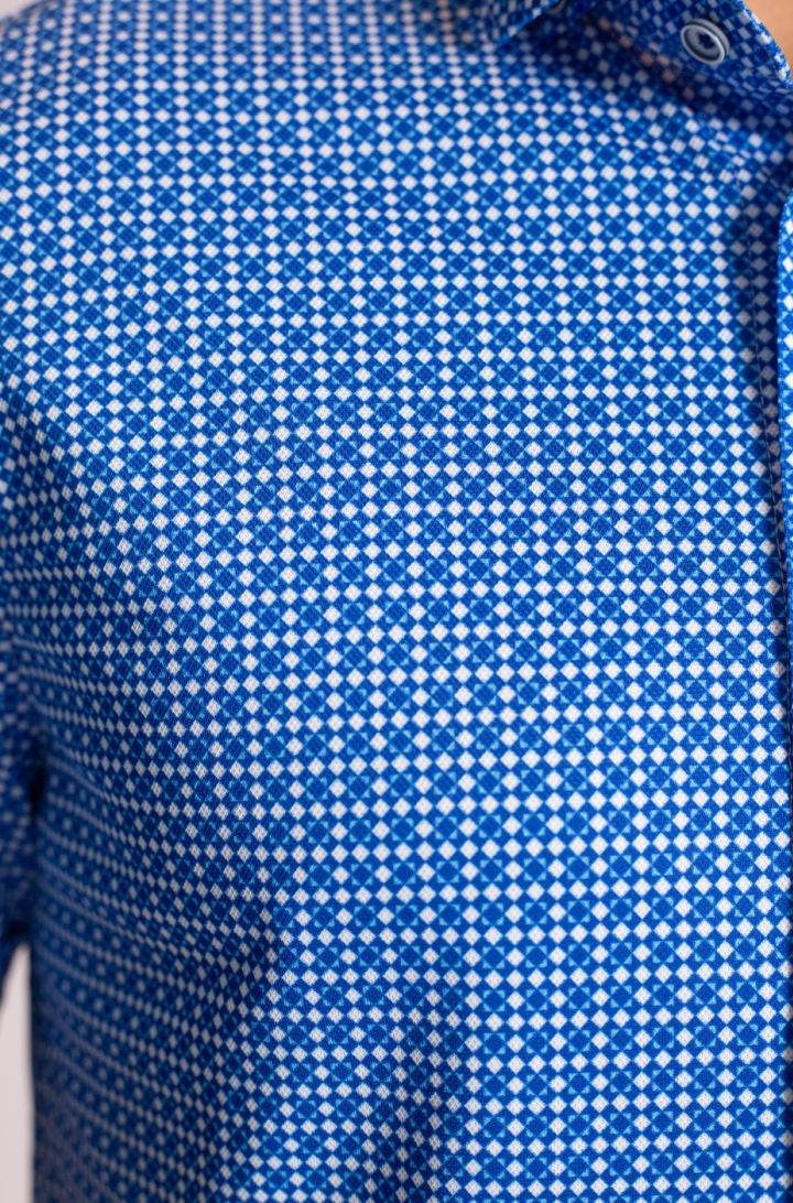 Bastille Check Short Sleeve Tech Shirt