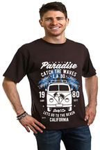 Catch The Waves Men's Bamboo Viscose/Organic Cotton Short Sleeve Graphic T-Shirt