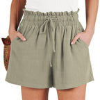 Solid-color Loose-fitting Casual Fashionable Shorts
