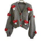 Women’s Mushroom Crochet Short Cardigan