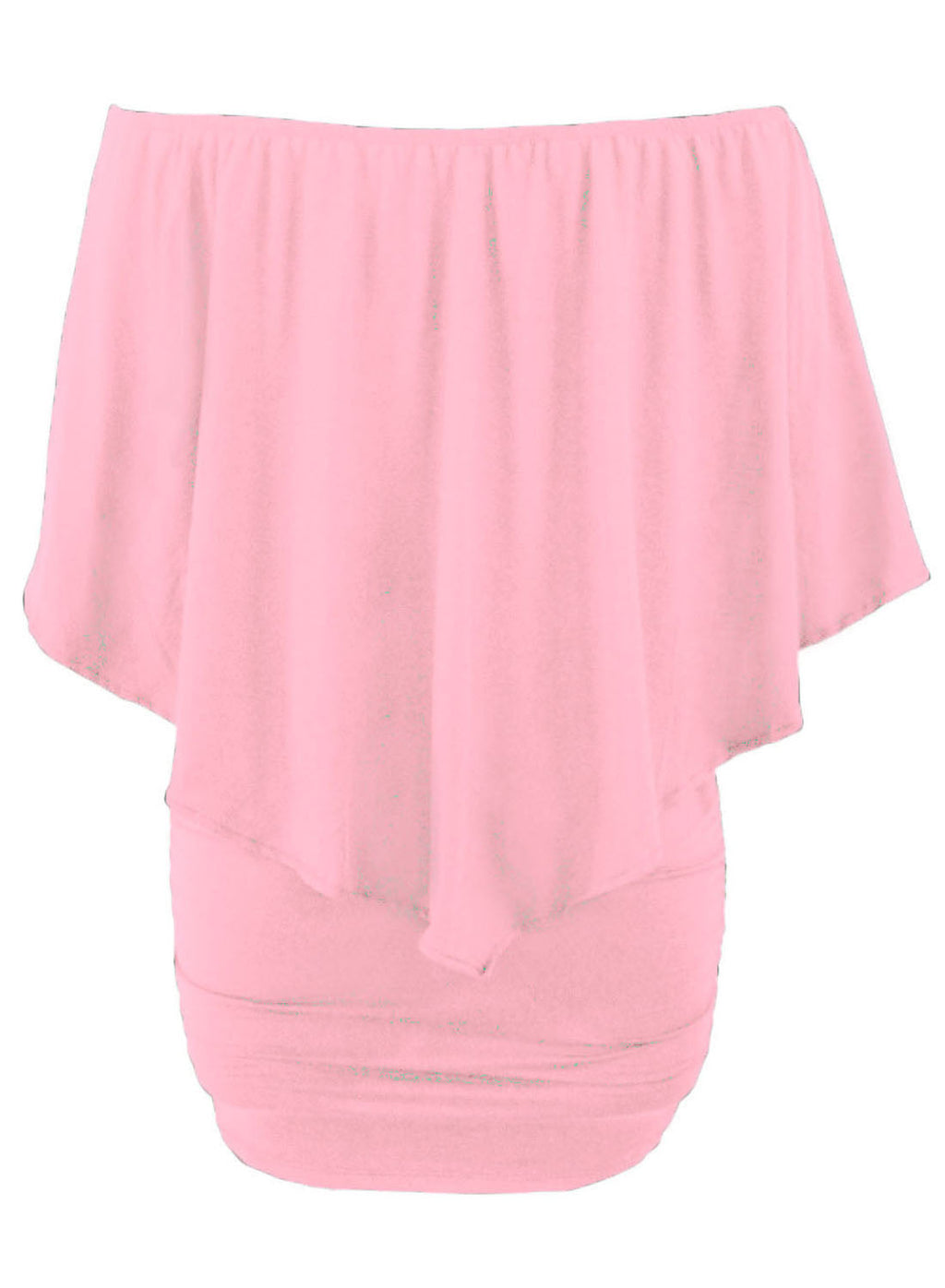 Plus size  Dressing Layered Fiery Red Mini Poncho Dress