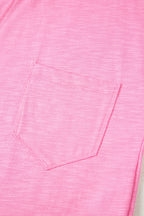 Sachet Pink Loose Fit Half Sleeve T Shirt and High Waist Skirt Set