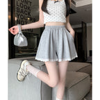 Loose-fitting A-line Wide-leg Hot Pants For Lounging And Working Out At Home