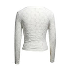 Women’s Hollow Out V-Neck Long Sleeve Top