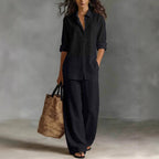Women's Bohemian Cotton-Blend Top & Pants Set – Resort Lounge Co-ord