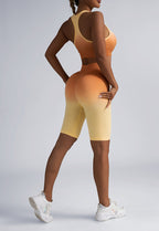 Seamless Women's Activewear Sets – 2-Piece Crop Top & High Waist Shorts/Leggings
