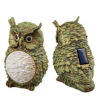 Solar Owl LED Garden Light with Resin Design