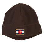 Colorado Flag Embroidered Big Size Fleece Beanie