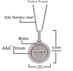 Personalized Hip Hop Custom Rotating Pendant 26 Letter Name Micro Inlaid Zircon