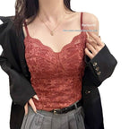 Brushed French-style Camisole For A Slimming Pure-yet-sexy Look